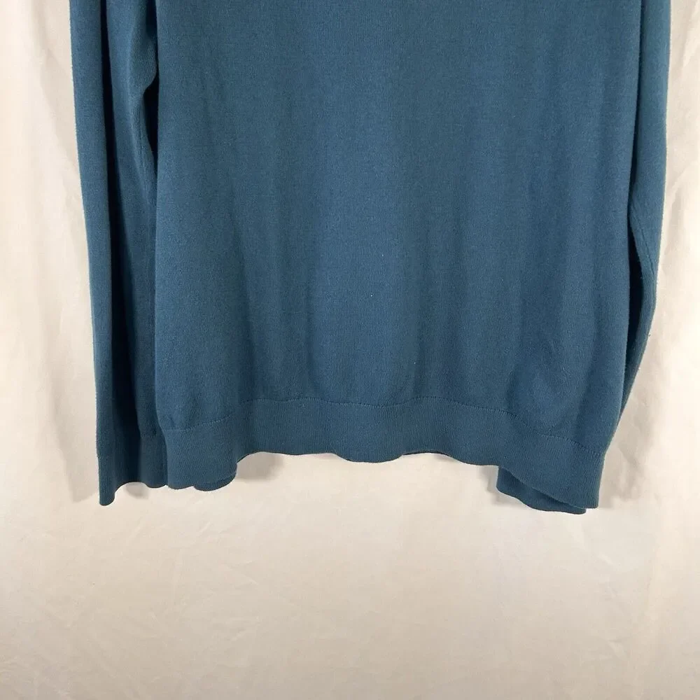 Banana Republic Premium Luxe Yarn Sweater Men's XL Green Vneck Silk Cashmere